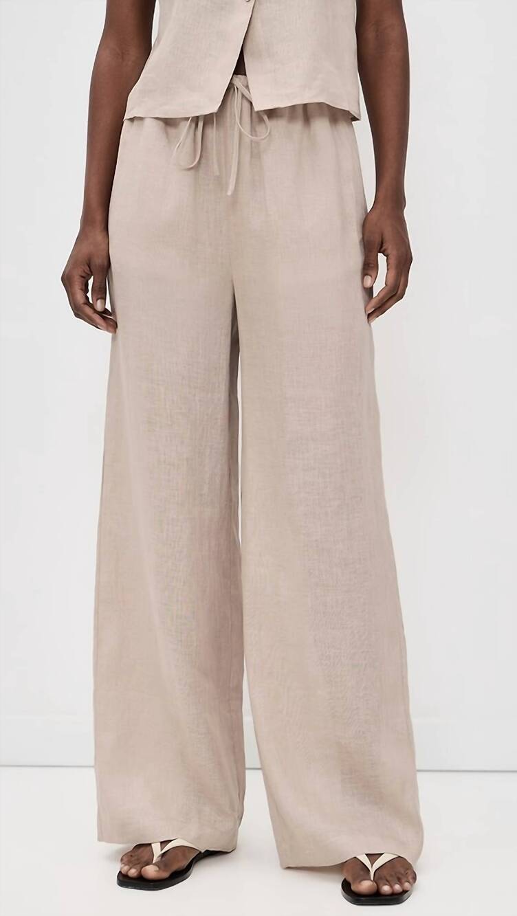 NEW FRAME linen lounge pant in flax